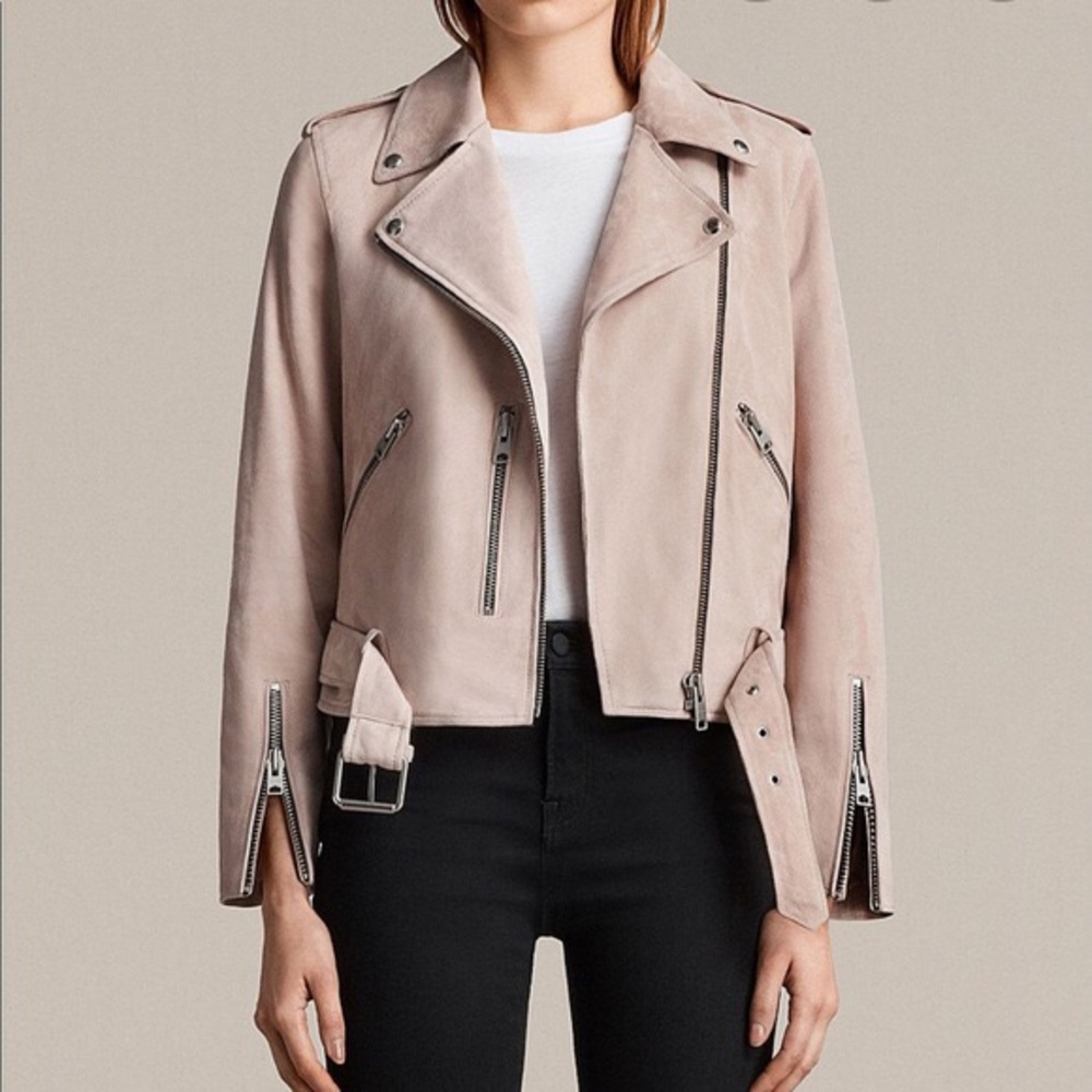 All Saints Suede Biker Jacket